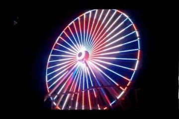 Morey's Piers Giant Wheel Lighting Upgrade for 2012