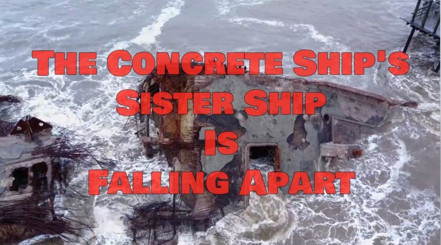 -Concrete Ship's Sister Ship Falls Apart