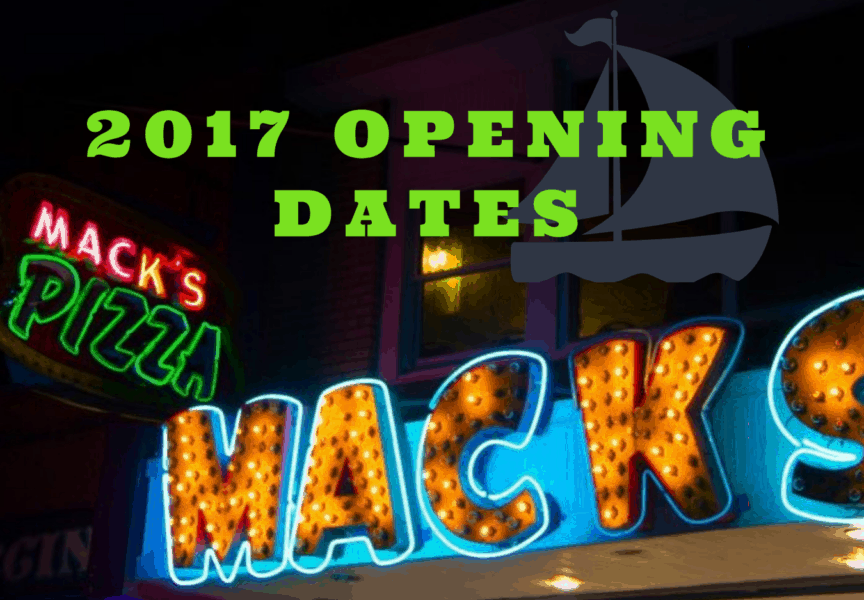 2017 Opening Dates