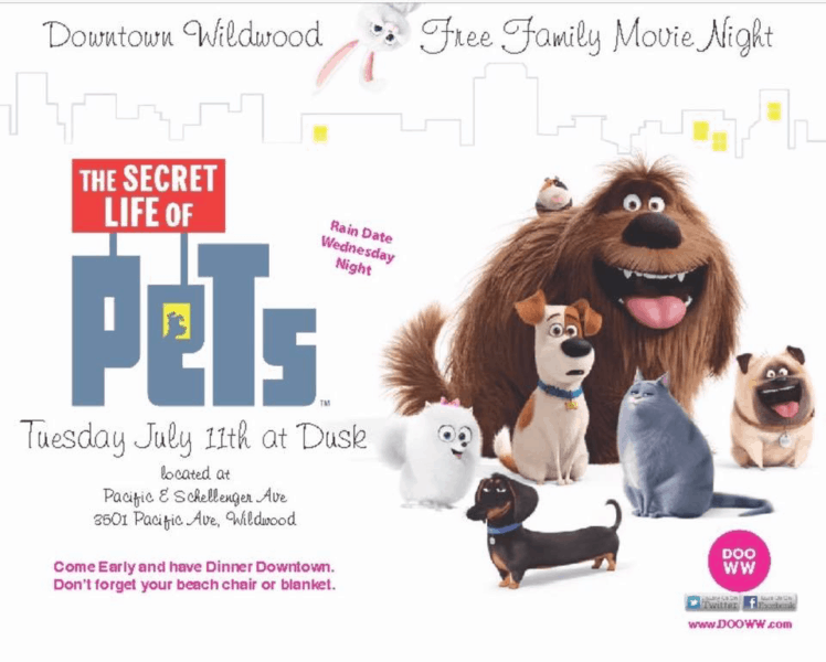 Downtown Movie Night Presents Secret Life of Pets