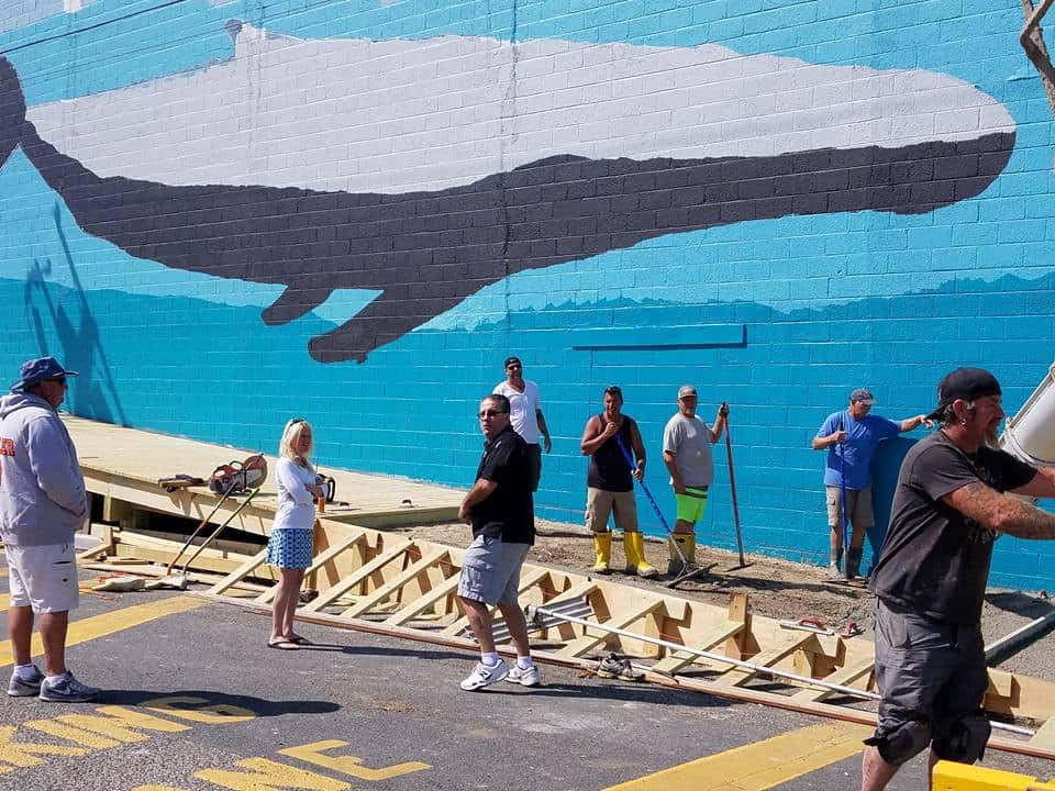 The Whale Wall Is Currently Being Re-Painted