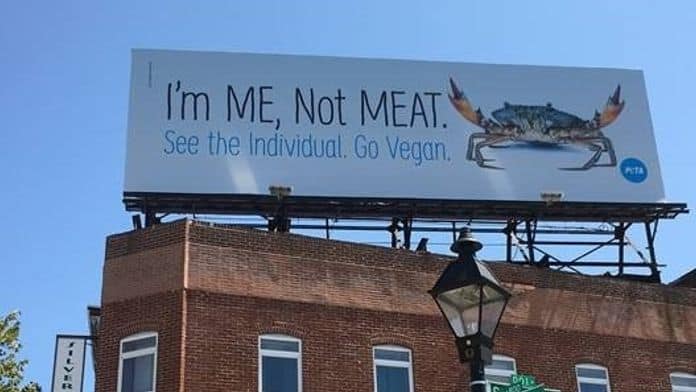 PETA Says Stop Eating Crabs Via Billboard
