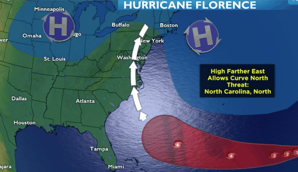 Here is the latest on Hurricane Florence according to the National Hurricane Center (NHC) and our very own SNJ.com's NorEasterNick.