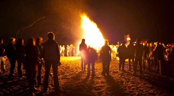 North Wildwood Bonfire on the Beach