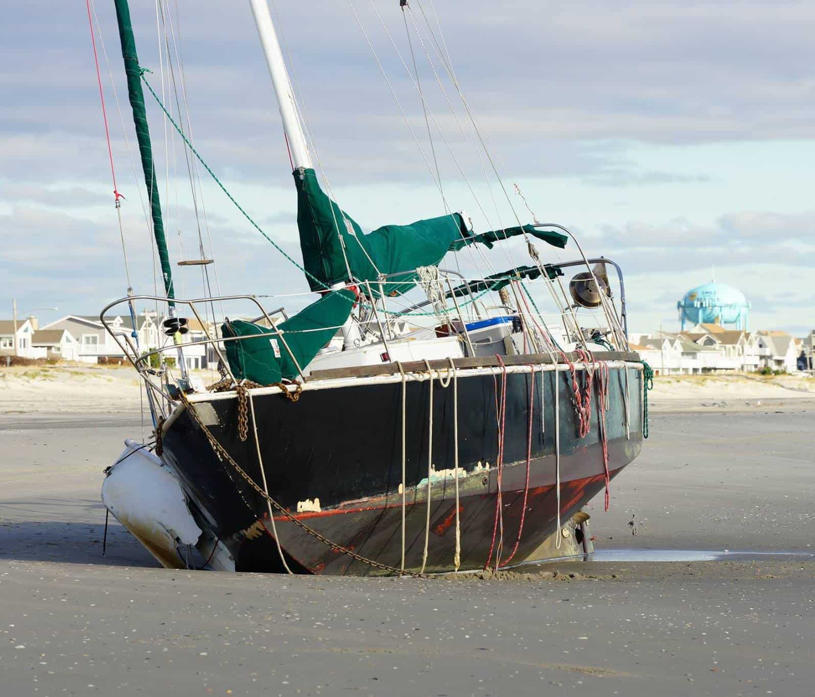 Boat Beached In Sea Isle