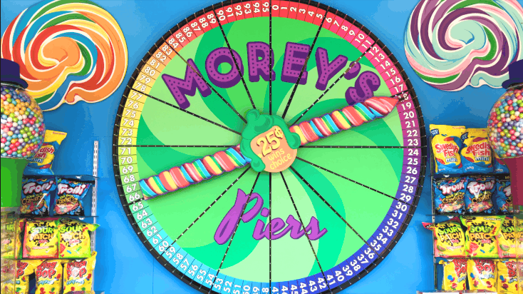 NEW State of the Art Candy Wheel at Moreys Piers
