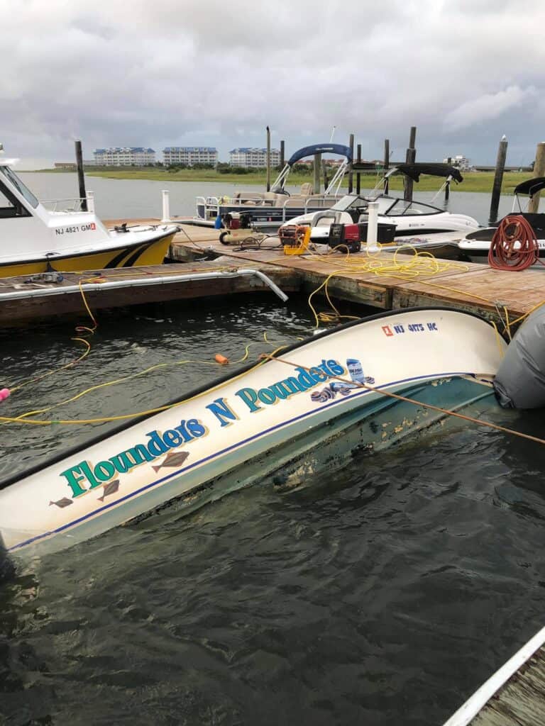 Boat Raised In North Wildwood (Photos) Wildwood Video Archive