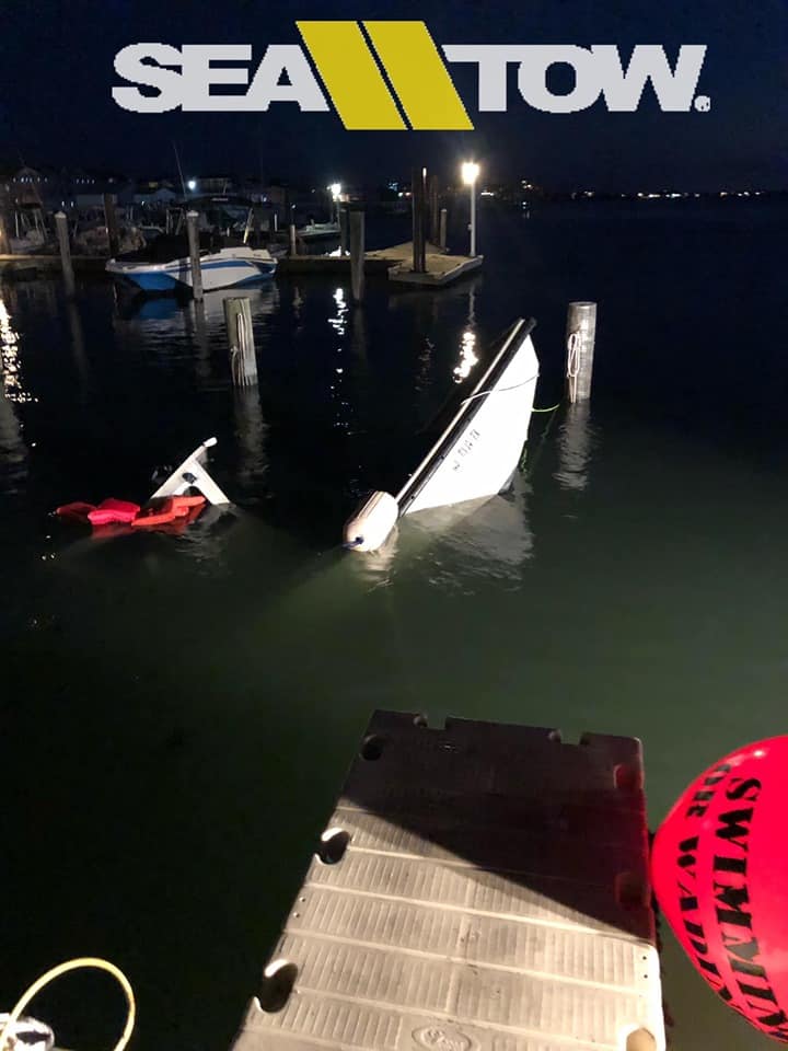Boat Raised In Sea Isle City 