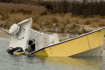 Crashed Boat Raised In Cape May