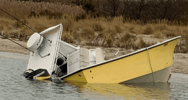 Crashed Boat Raised In Cape May
