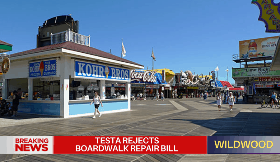 Testa Rejects Boardwalk Repair Bill