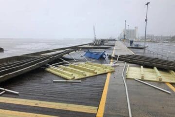 Section of the Wildwood Boardwalk Destroyed By Wind