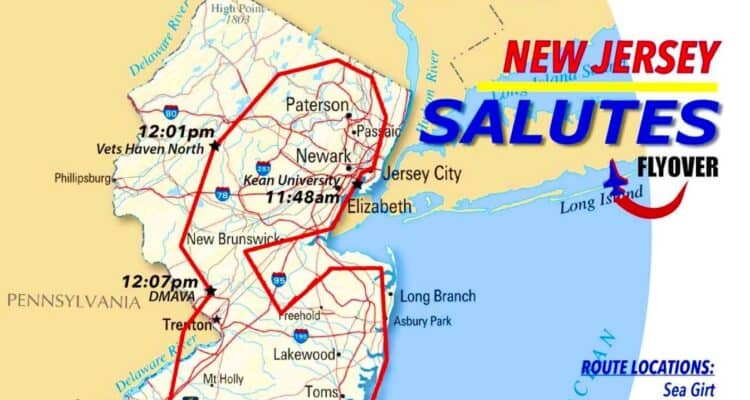 New Jersey Flyover Route