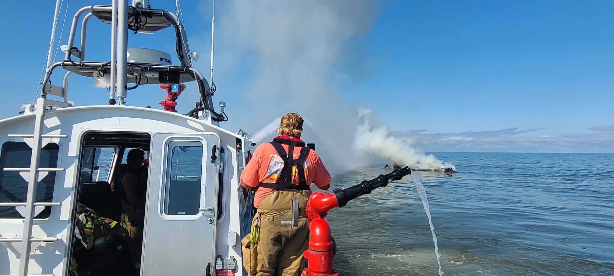 Firefighters Put Out Boat Fire On Delaware Bay
