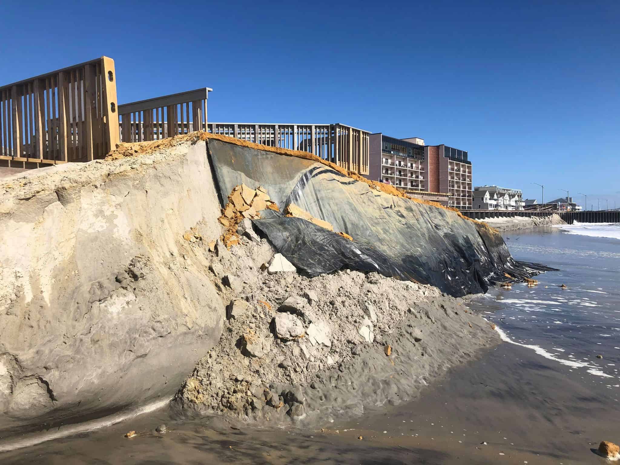 Hurricane Teddy Creates Beach Erosion In N. Wildwood