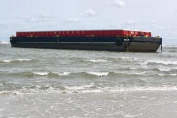 Barge Stuck On The N. Wildwood Beach