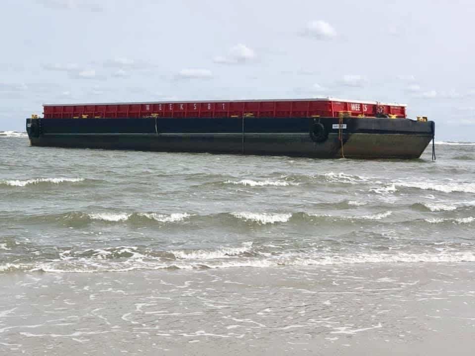 Barge Stuck On The N. Wildwood Beach