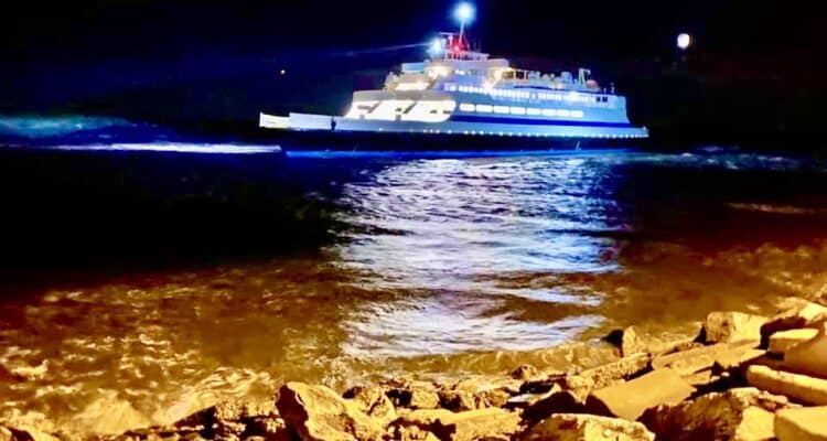 Cape May Ferry Got Stuck In The Canal Last Night