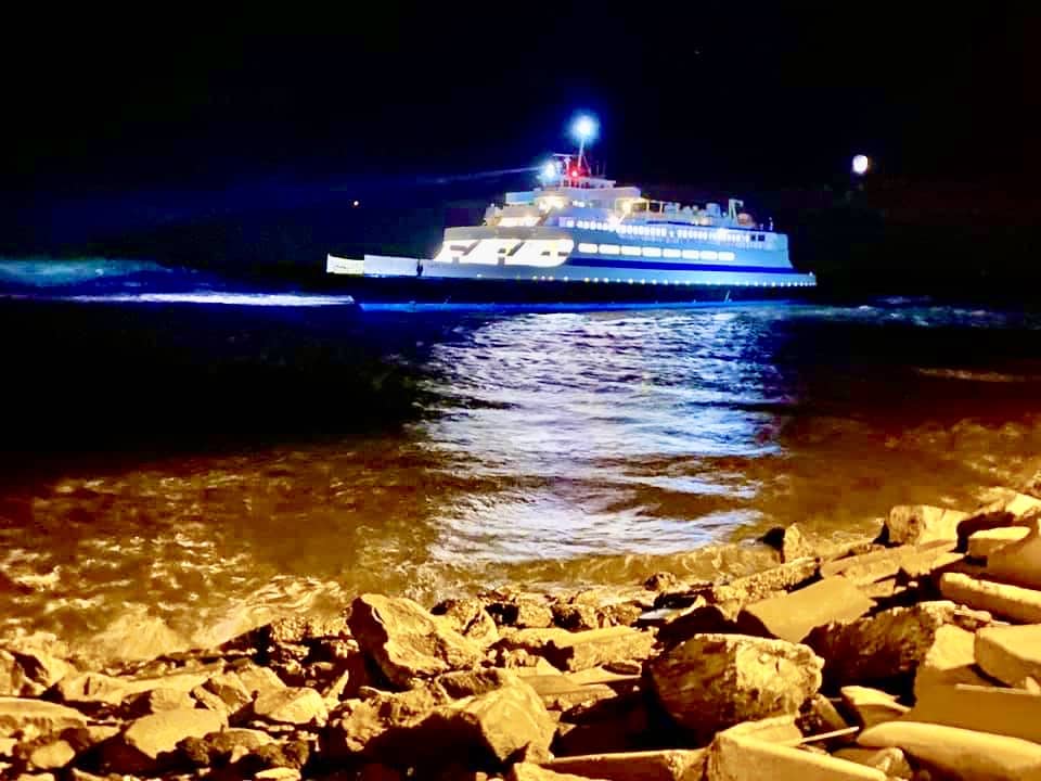 Cape May Ferry Got Stuck In The Canal Last Night