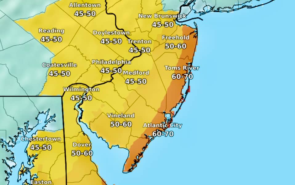 70+ Winds For Christmas Day in New Jersey