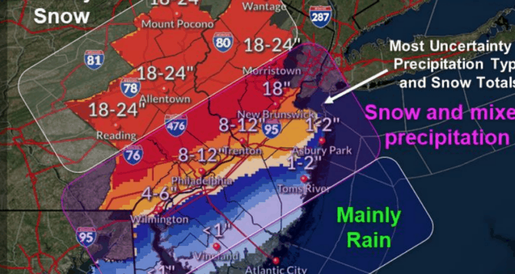 NJ Tri-State Snow Total Update