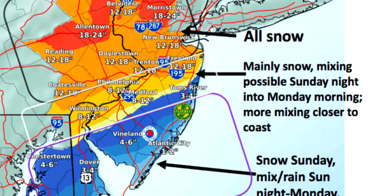 New Jersey Nor’Easter Update - Snow Totals