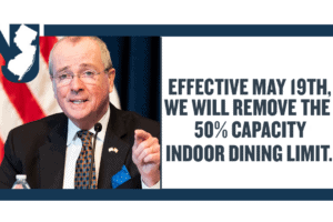 New Jersey Removes 50% Capacity On Indoor Dining + More