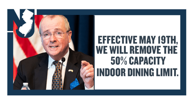New Jersey Removes 50% Capacity On Indoor Dining + More