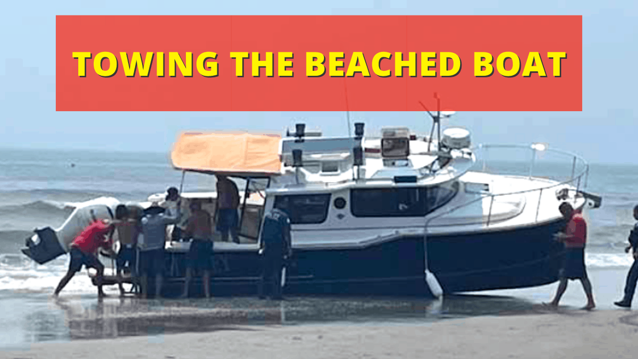 Towing The Beached N. Wildwood Boat Back To Sea (Video)