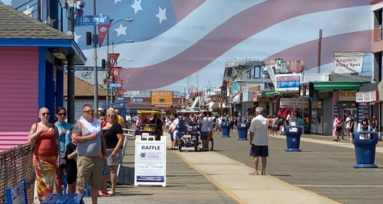 Wildwood On The National Anthem Playing On The Boardwalk
