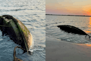 Mysterious Sunken Boat Washes Up In Stone Harbor
