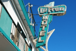 Lu Fran Motel Sign Put Up For Sale