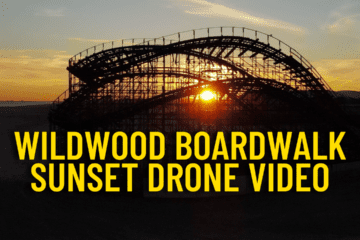 Wildwood Boardwalk Sunset Drone Video - 2022