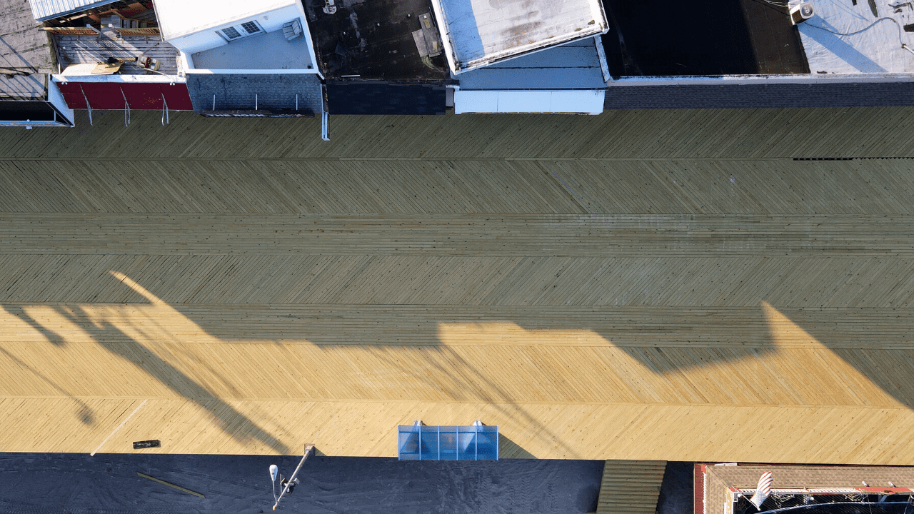 Wildwood Boardwalk Construction Update - Drone Tour