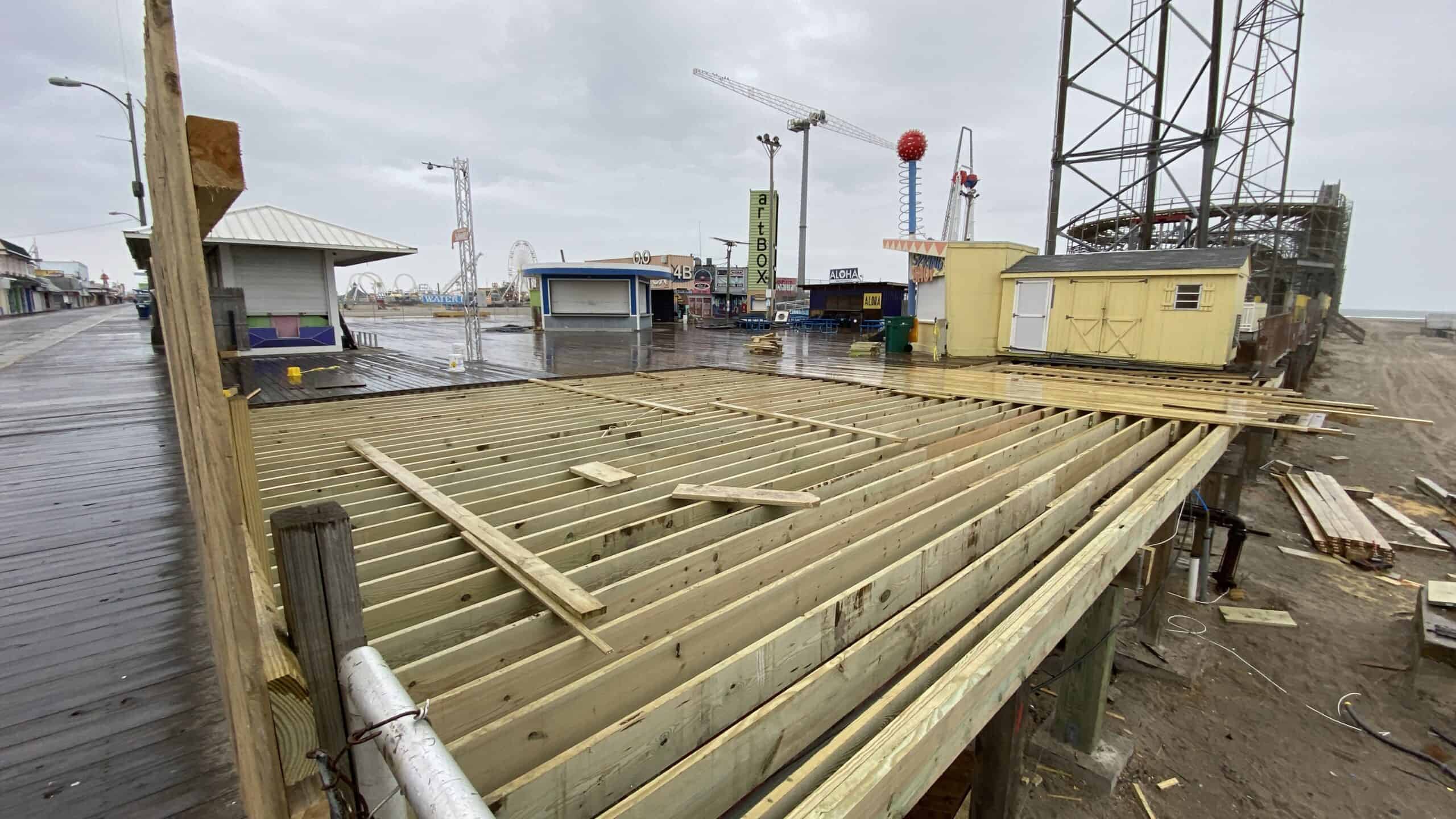 Massive Construction on Morey's Adventure Pier - Wildwood Video