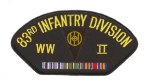 Patch of the 2nd Infantry Division from World War II with service ribbons.
