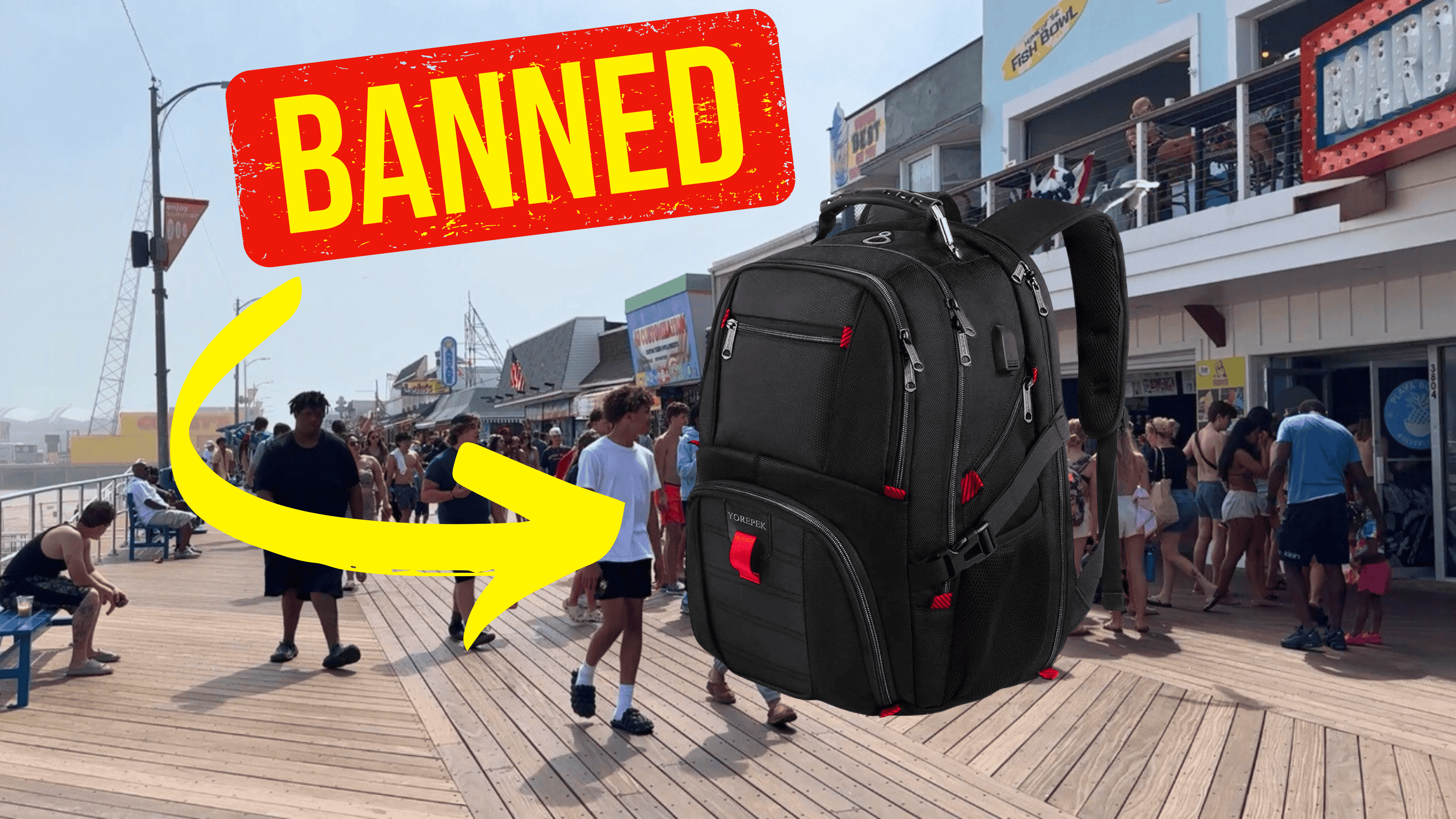 Wildwood Enacts Backpack Ban on Beach and Boardwalk