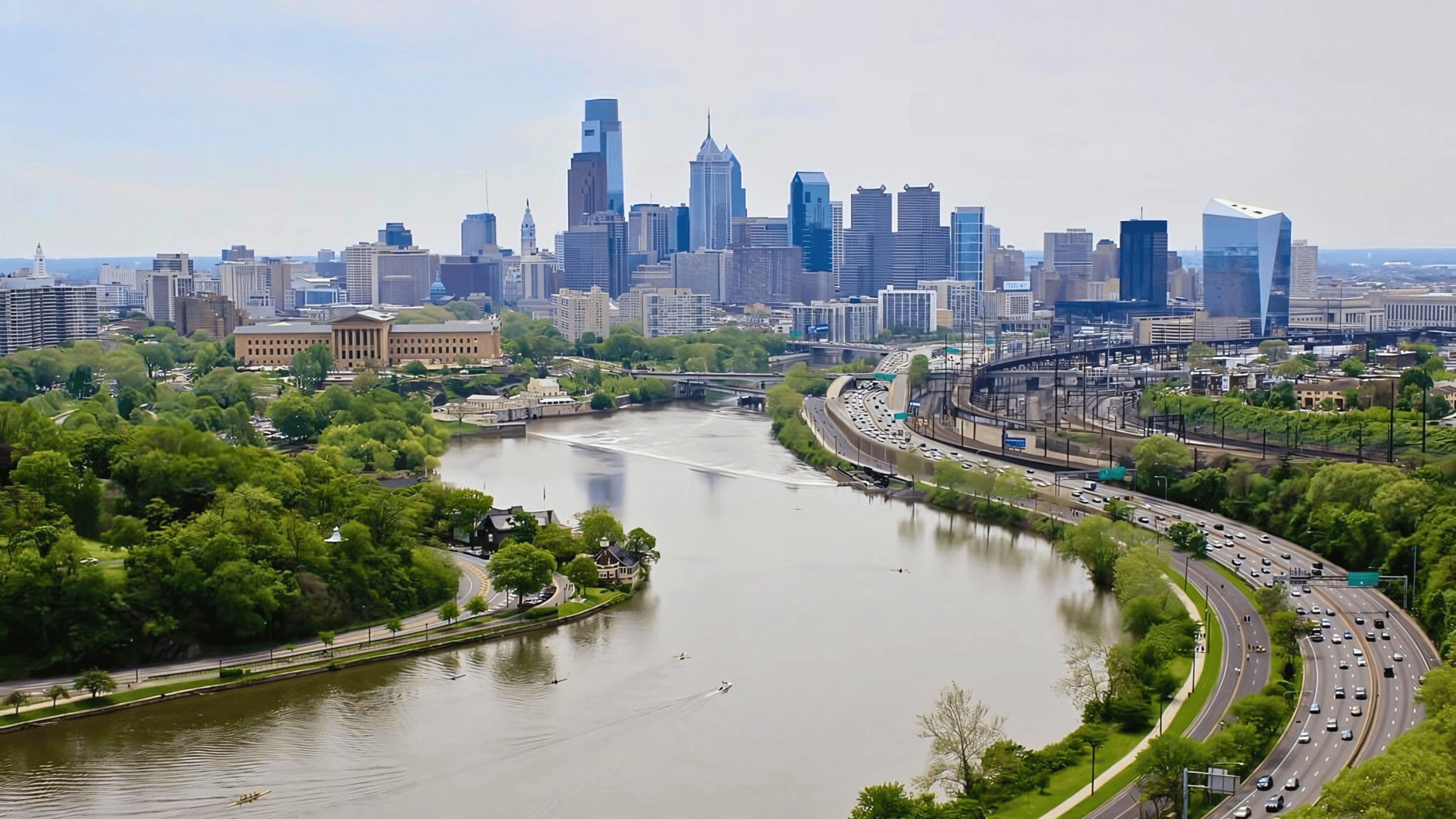 Philadelphia Skyline from Kelly Drive