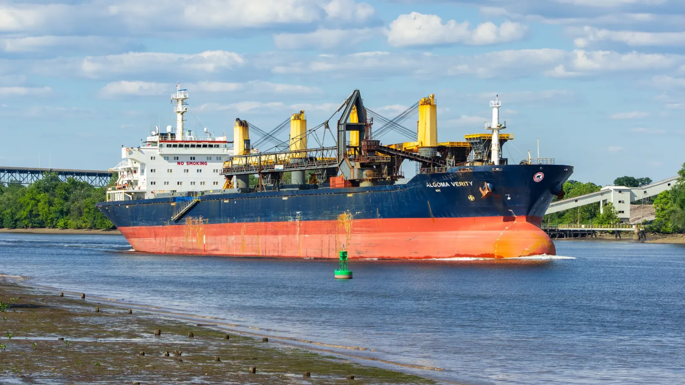 Cargo Ship Runs Aground in Delaware River Near Philadelphia