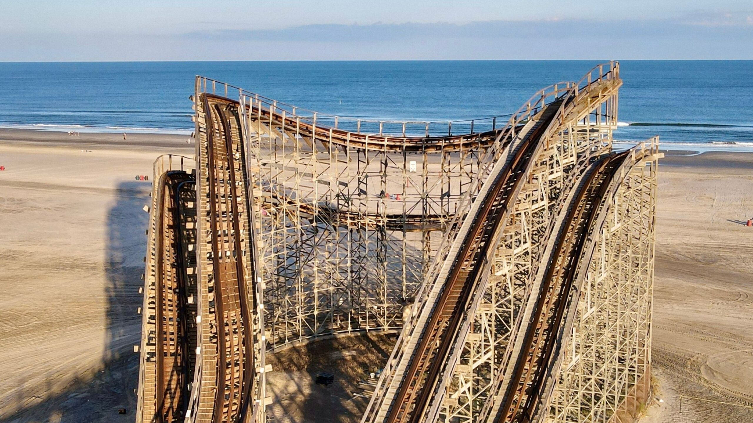 Morey's Piers Great White Coaster Via Drone - Wildwood Video Archive