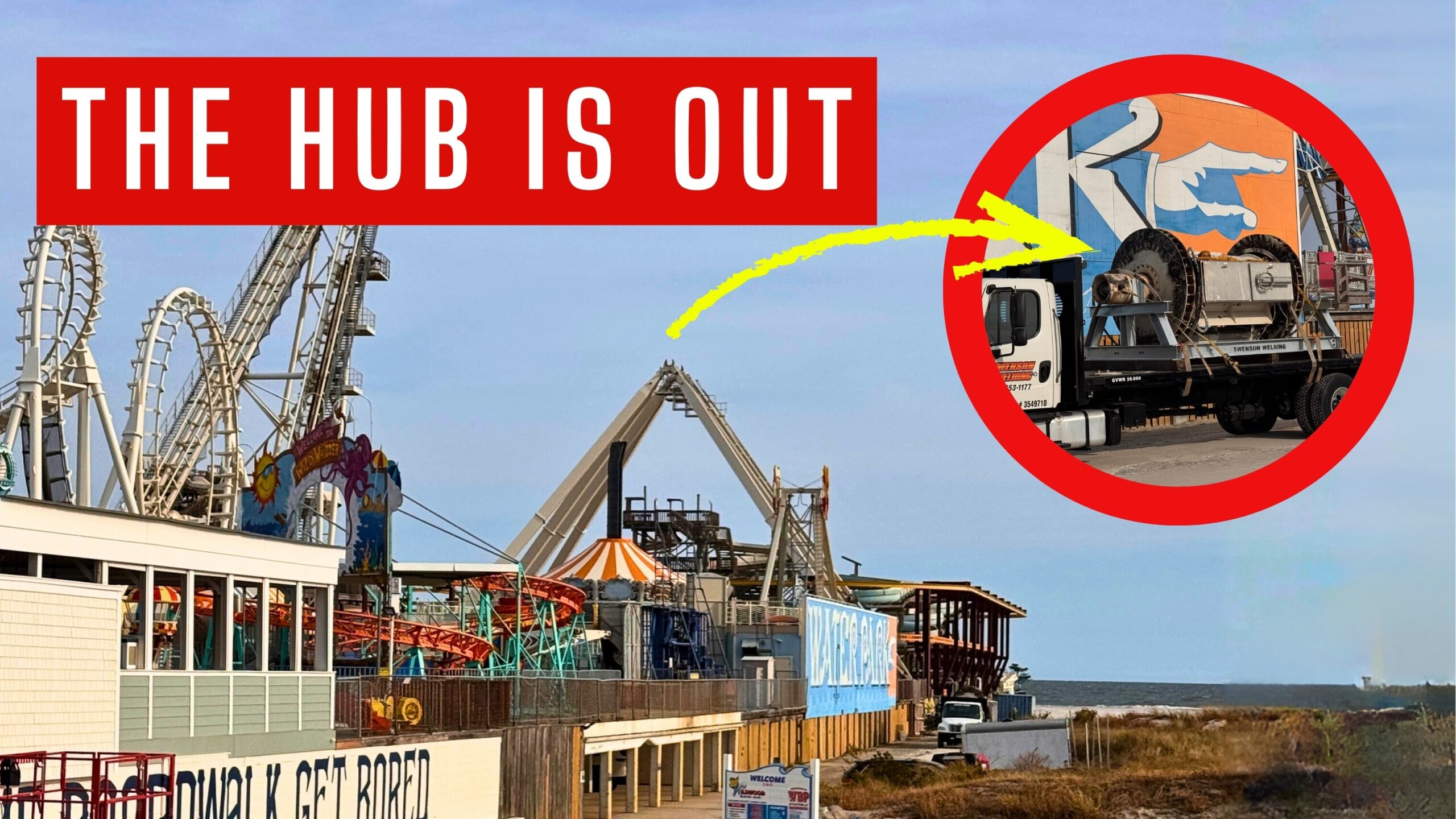 Wildwood’s Giant Wheel Hub Removed As Major Refurbishment Continues