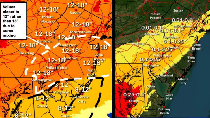 NJ Weather Snowstorm Could Dump 12 to 18 Inches With Dangerous Ice