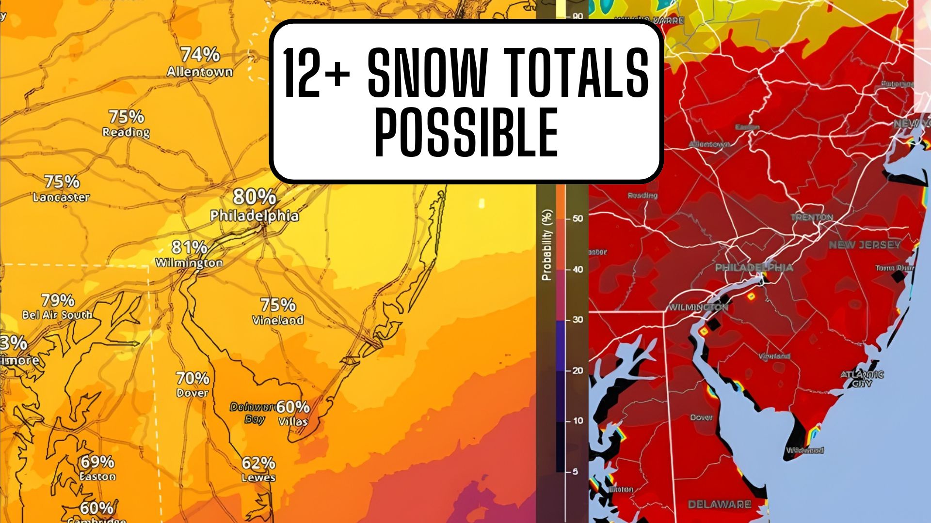 South Jersey and Philadelphia Could See 12 Inches of Snow This Weekend