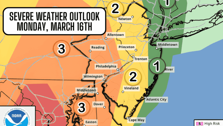 Severe Weather Likely Monday Across South Jersey and the Philadelphia Region