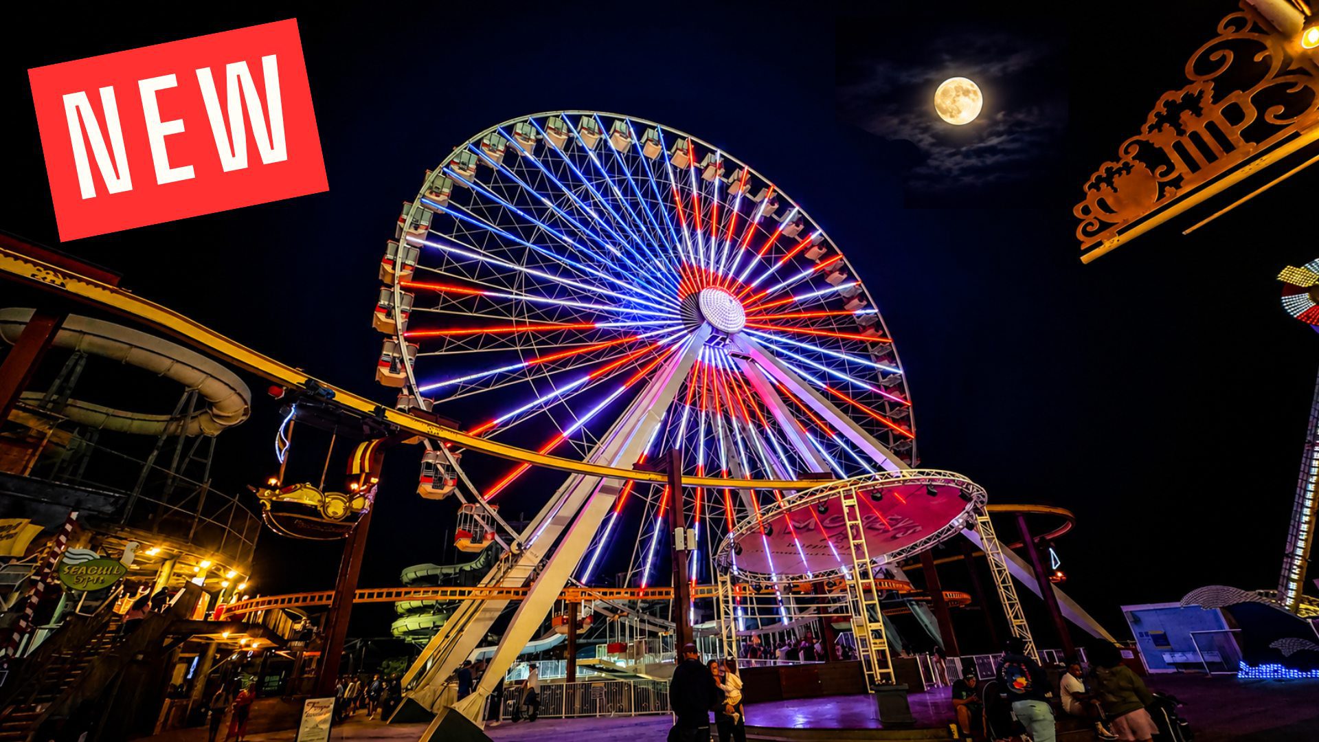 Morey's Piers Unveils New Giant Wheel LED Lights on the Wildwood Boardwalk