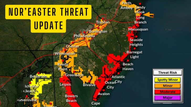 Nor’easter Threat Continues as Coastal Flooding And 45 MPH Winds Target Jersey Shore